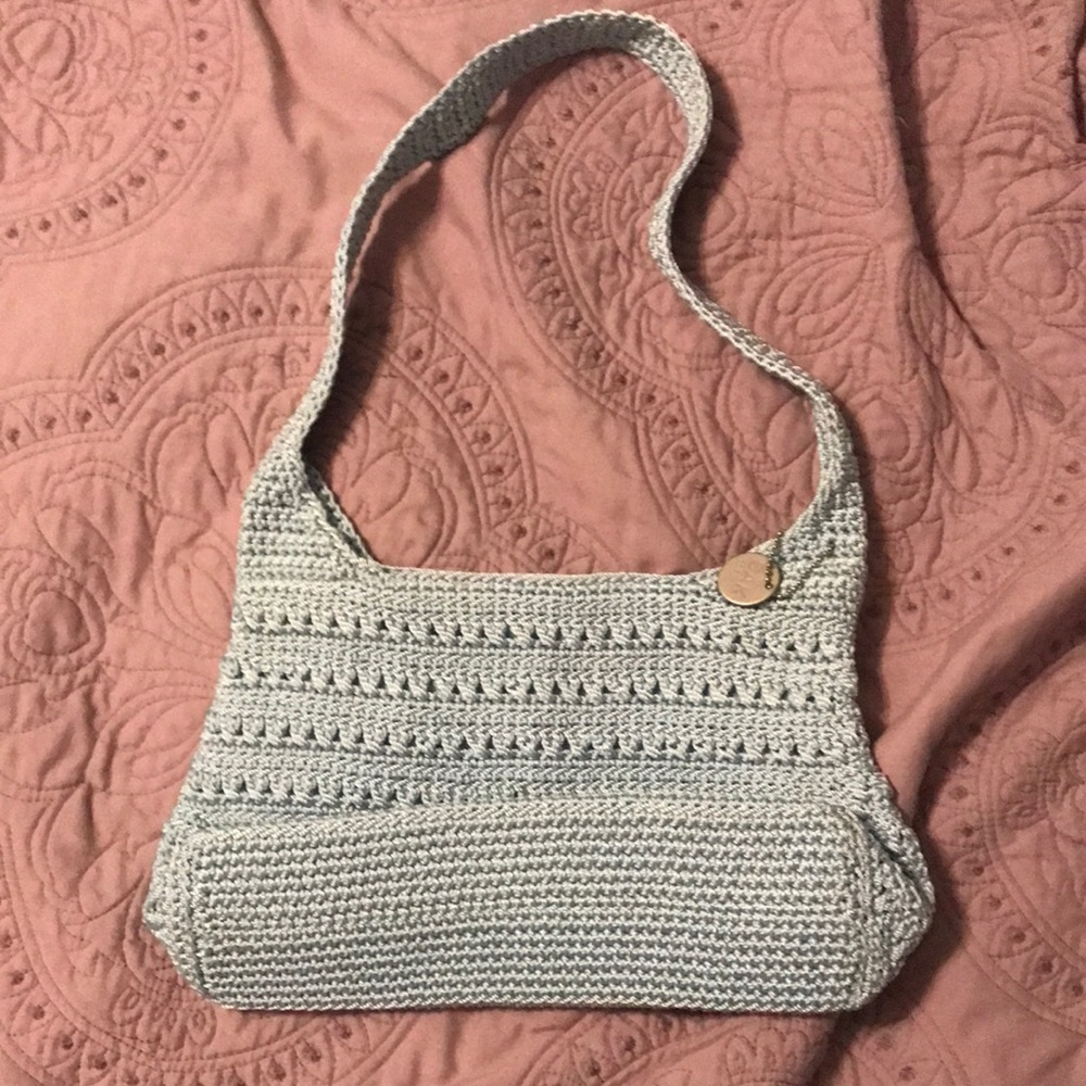 The Sak Light Blue Crochet Purse